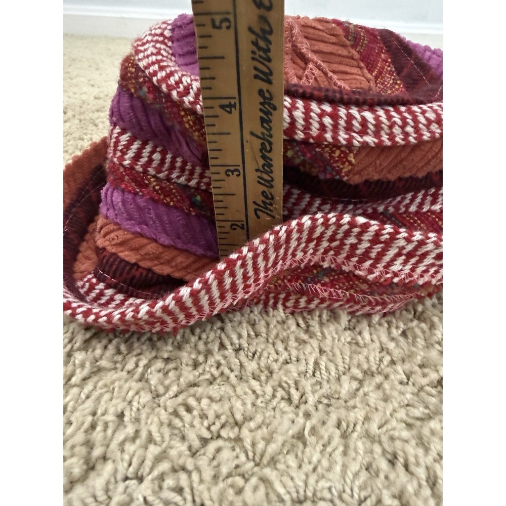 Colorful Women's Bucket Hat Tweed Corduroy Boho Artsy Funky Patchwork Striped - Picture 11 of 12
